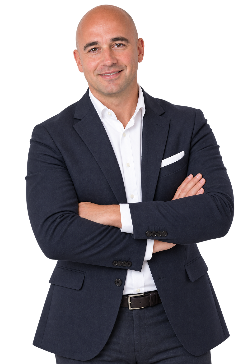 Thilo Hecht, Gründer RENTORA · Managing Partner NAI apollo München, begrüßt Besucher mit einladender Geste